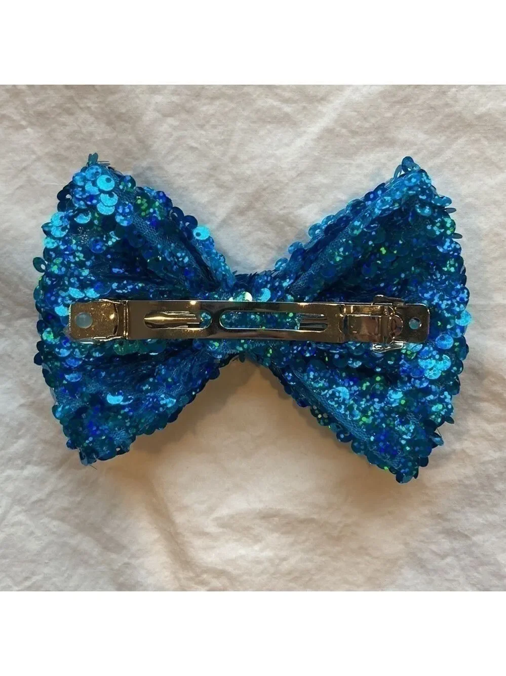 Jojo Siwa Blue Sequin Clip On Bow
